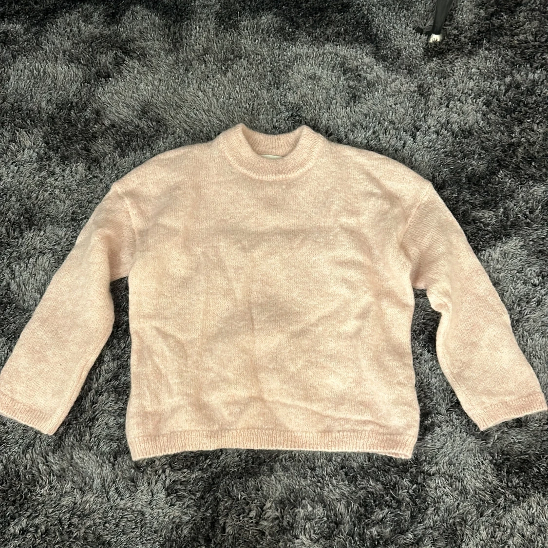 Ljusrosa  stickad tröja - 90