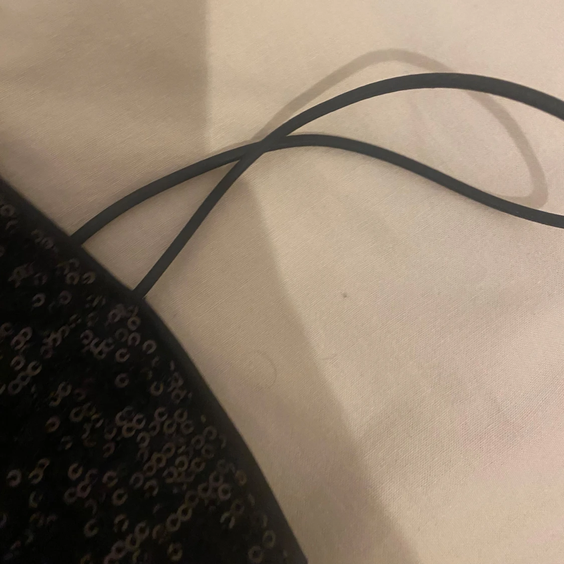 Svart paljettprydd tubtopp - 91