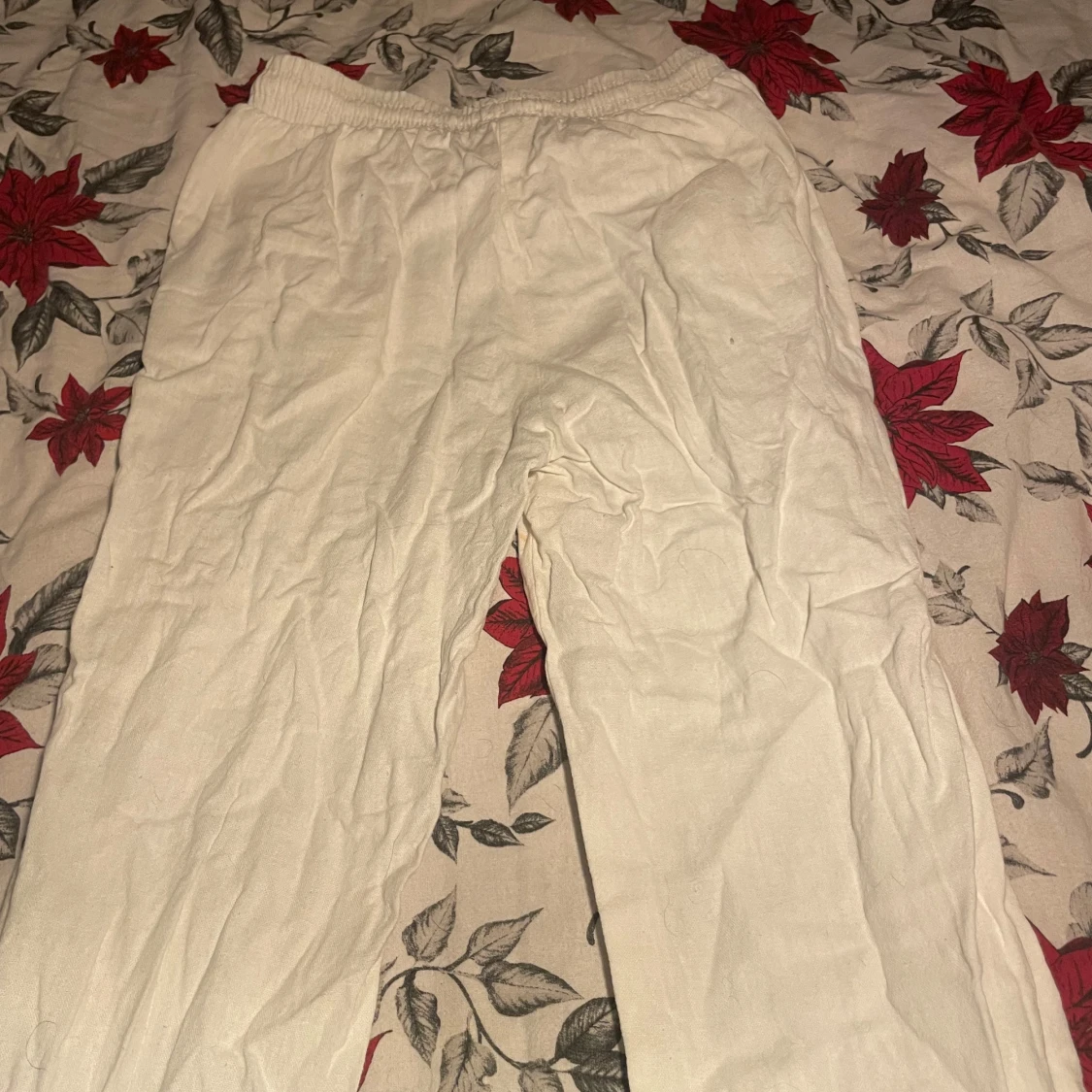 Vita linnebyxor - 90