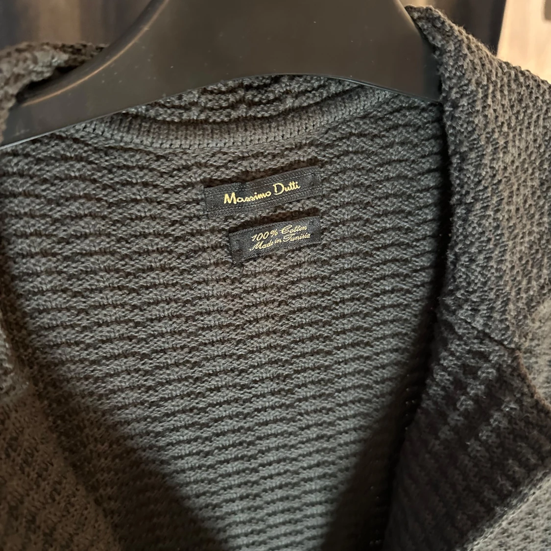Grå stickad kofta från Massimo Dutti - 90