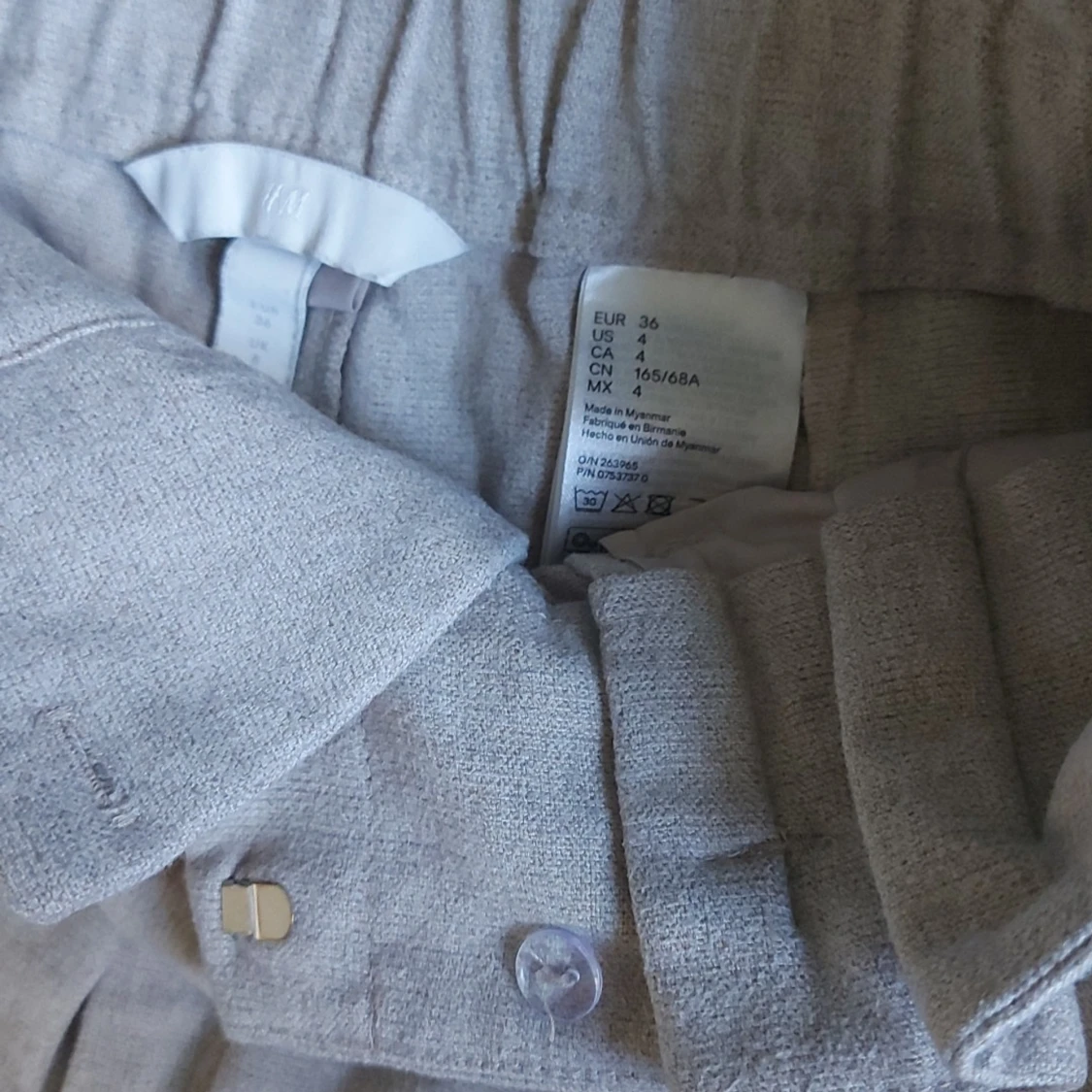 Beige byxor med bälte - 93