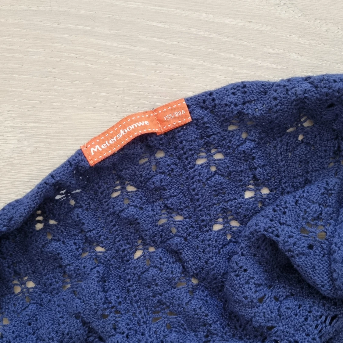 Oanvänd marinblå stickad bolero - 93