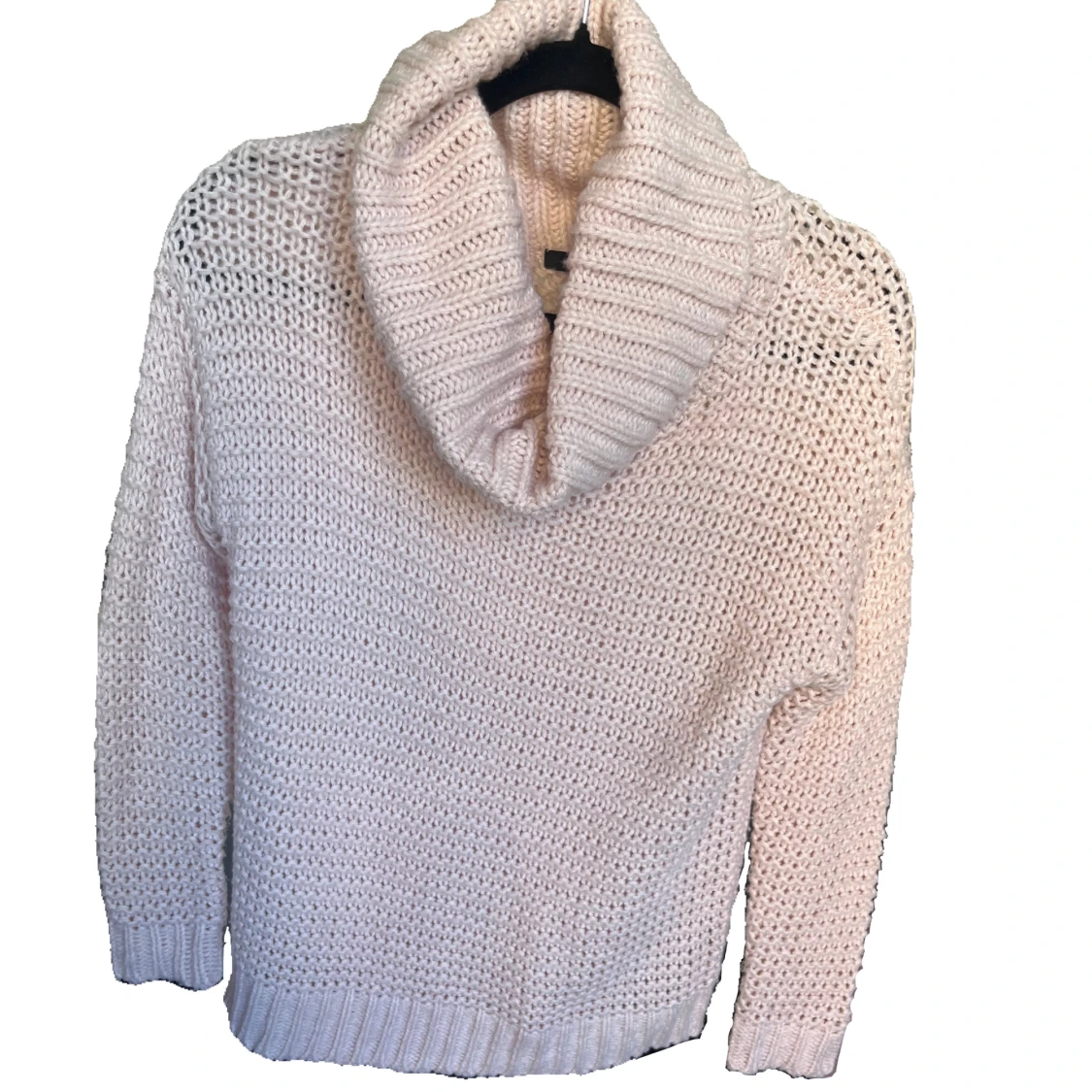 Rosa stickad turtle neck