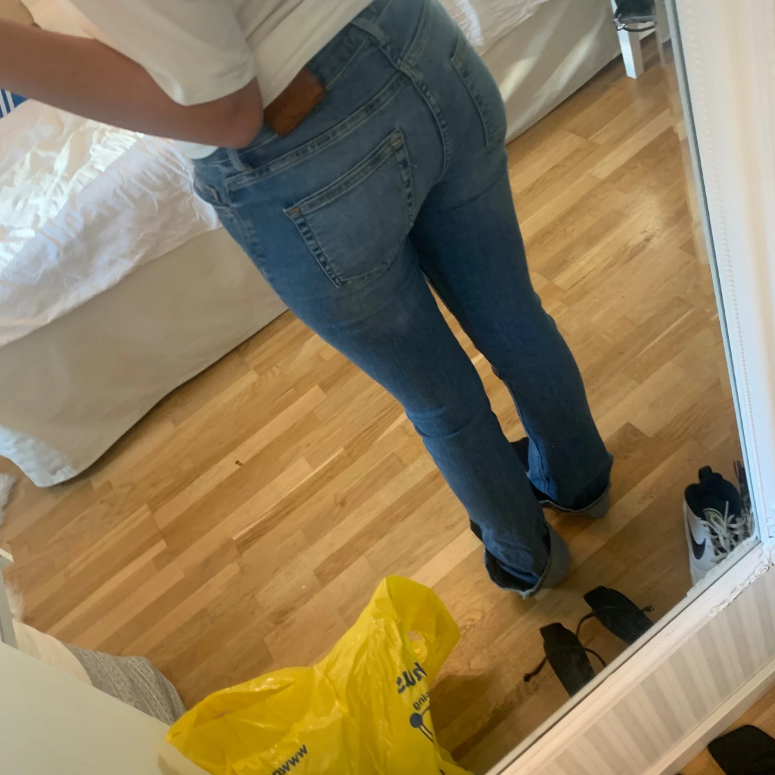 Blå jeansbyxor - 92