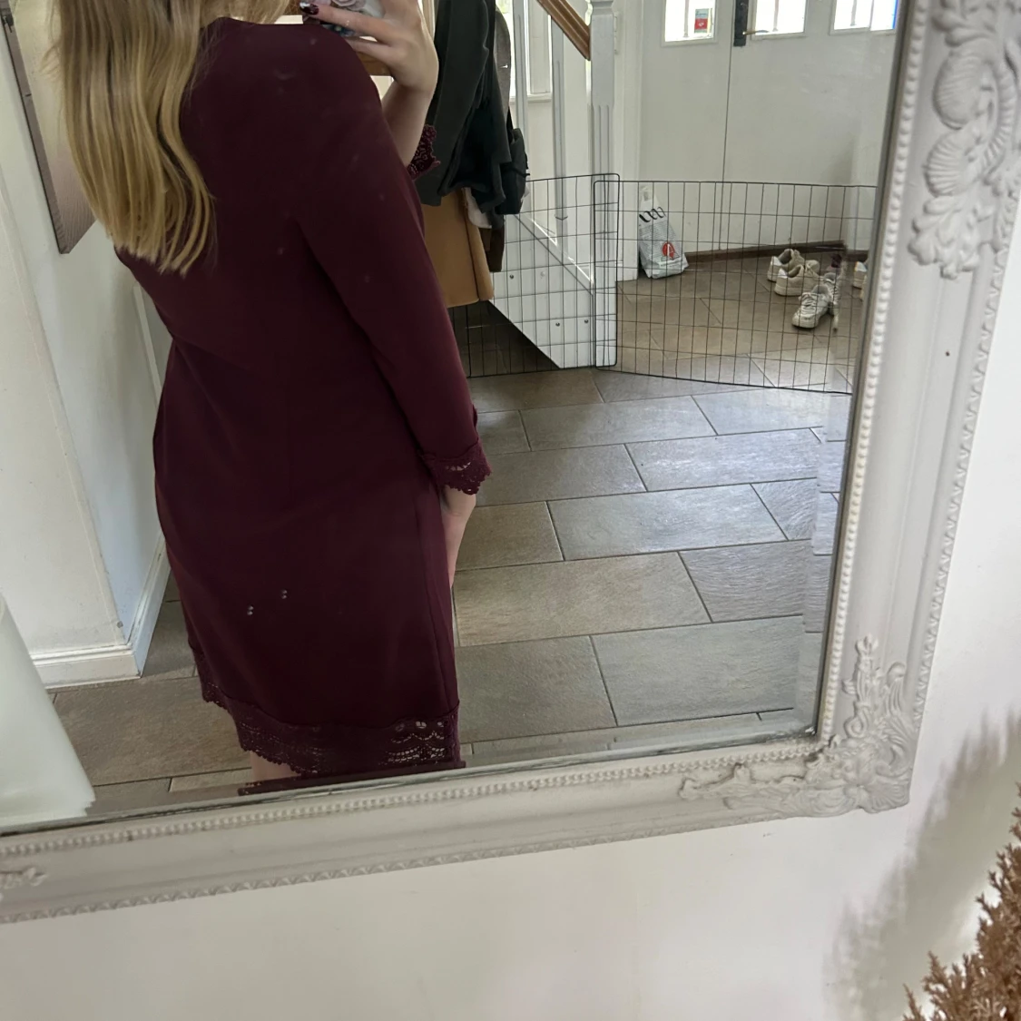 Vinröd Anna Field klänning - 90