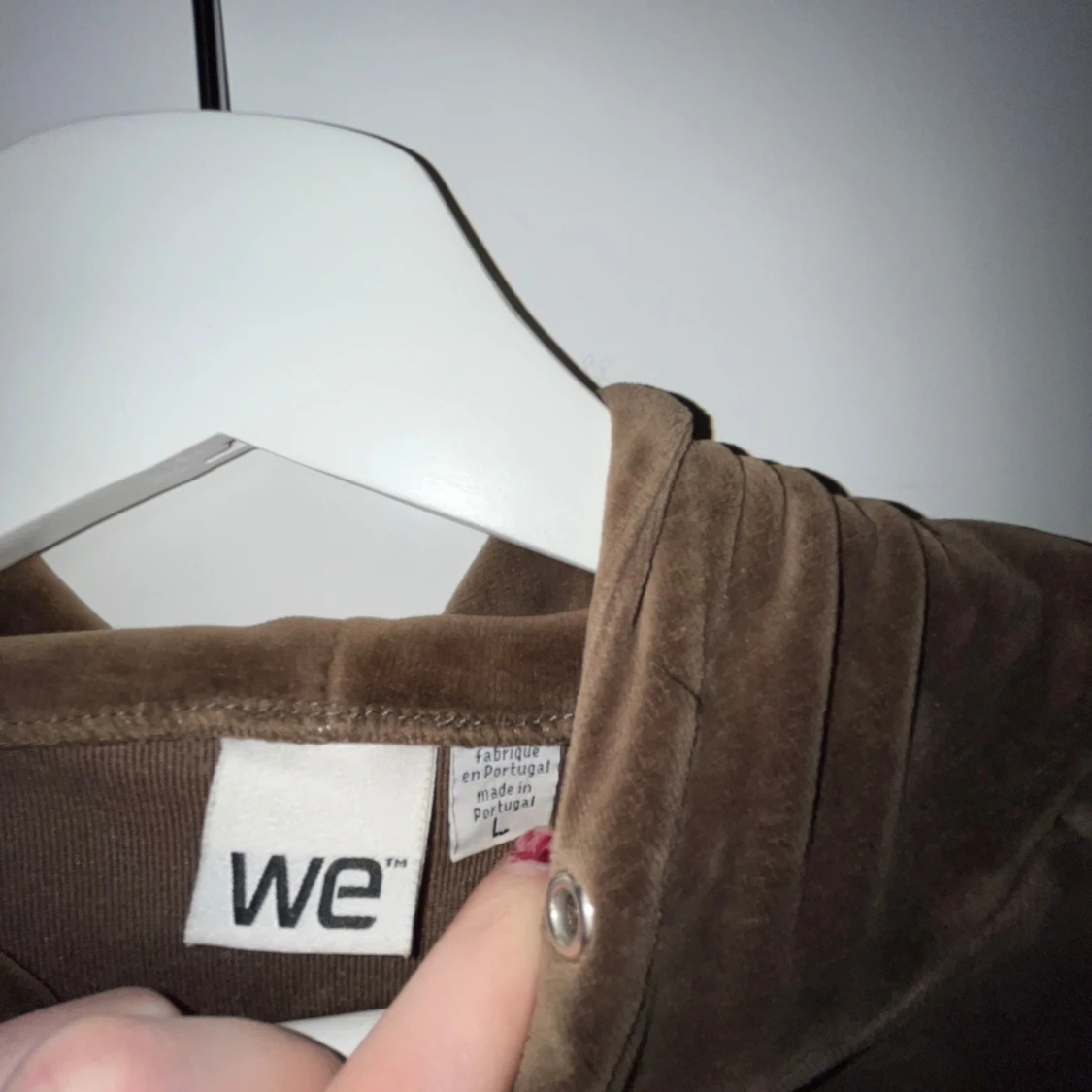 Brun velourjacka från WE - 91