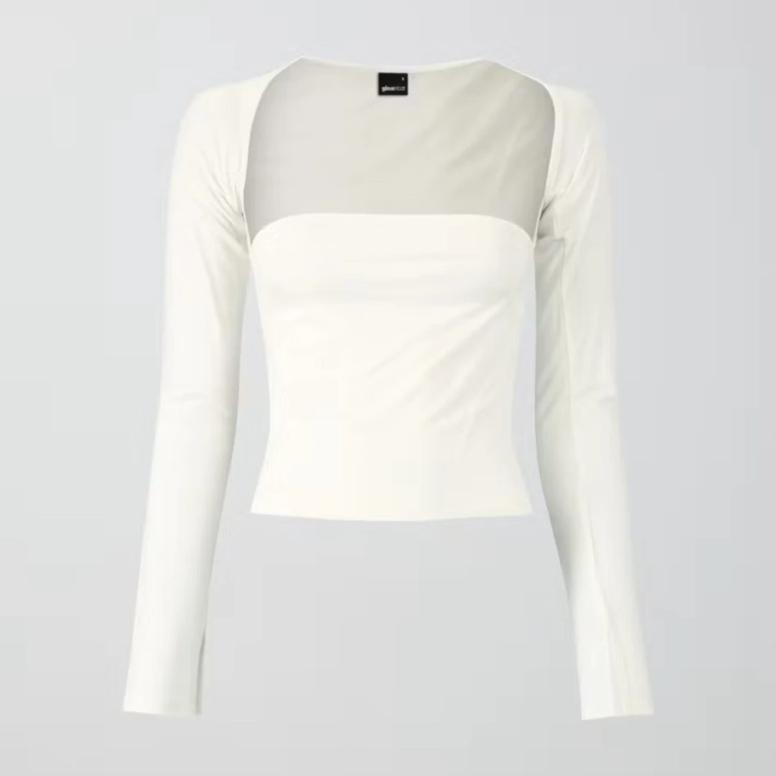 Vit långärmad topp  - 90