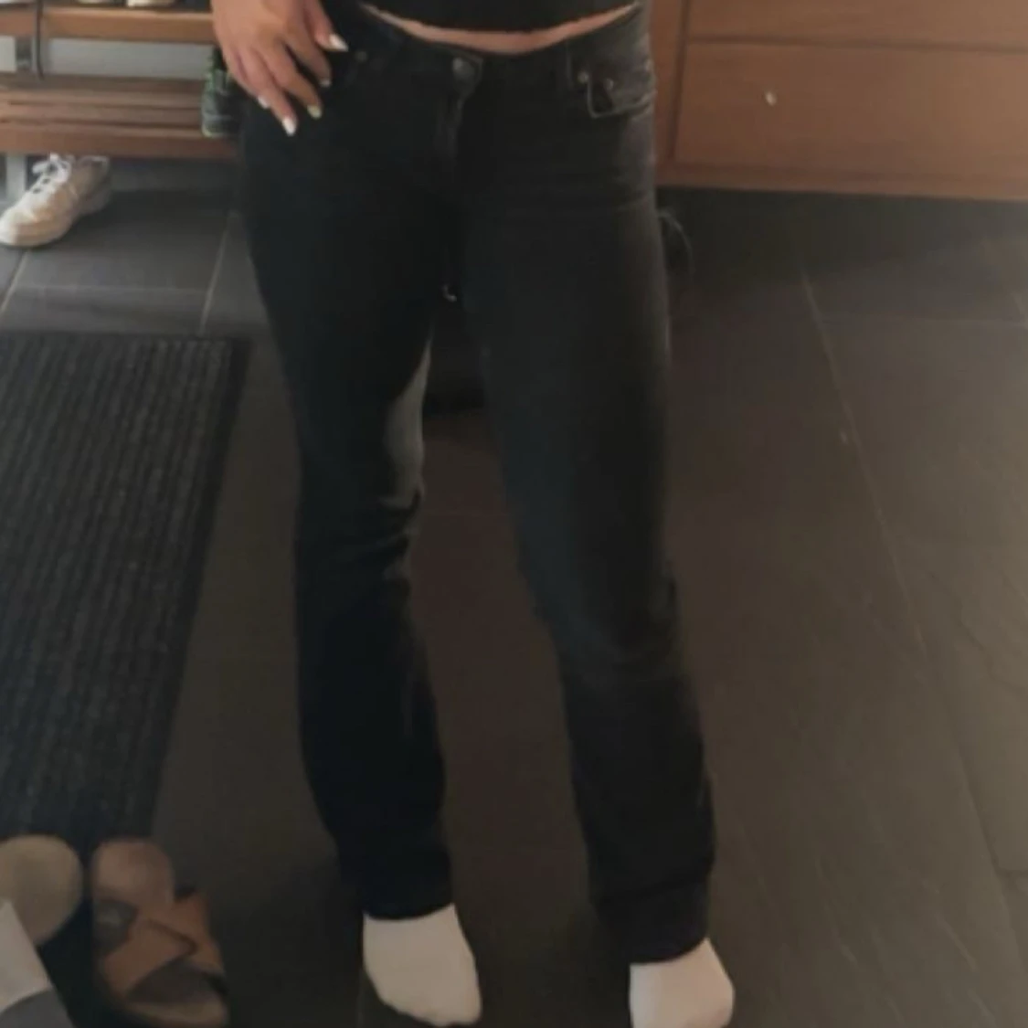 Svarta jeansbyxor - 90