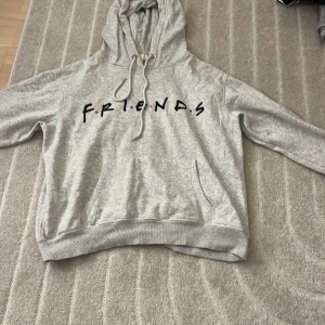 Hoodie  - Grå friends hoodie från hm, köpt för länge sedan och inte använd många gånger alls. Säljer för att den inte kommer till användning 