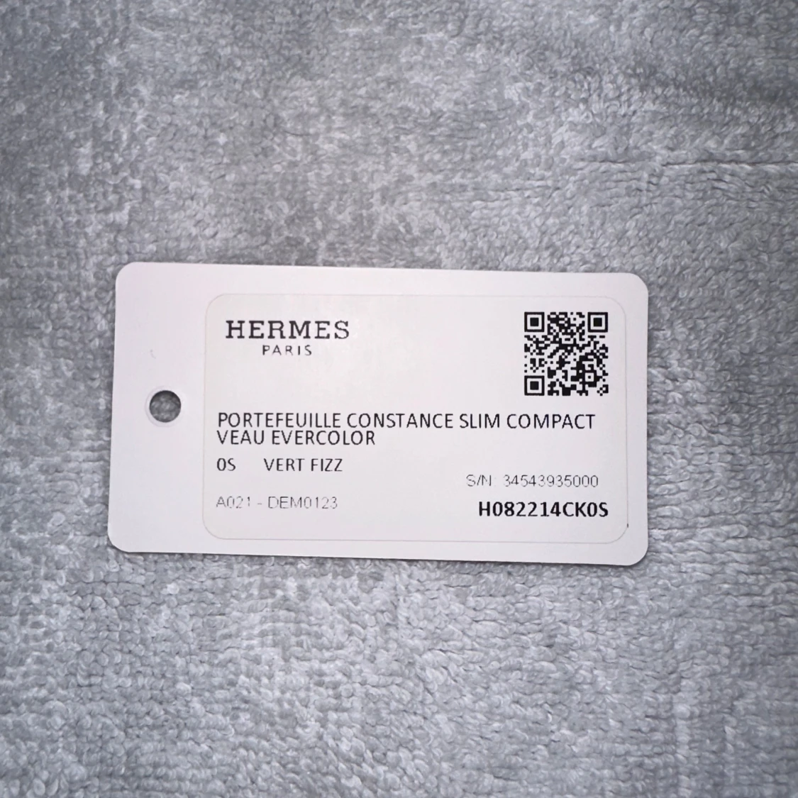 Veau Fizz Constance Slim Compct plånbok från Hermès - 91