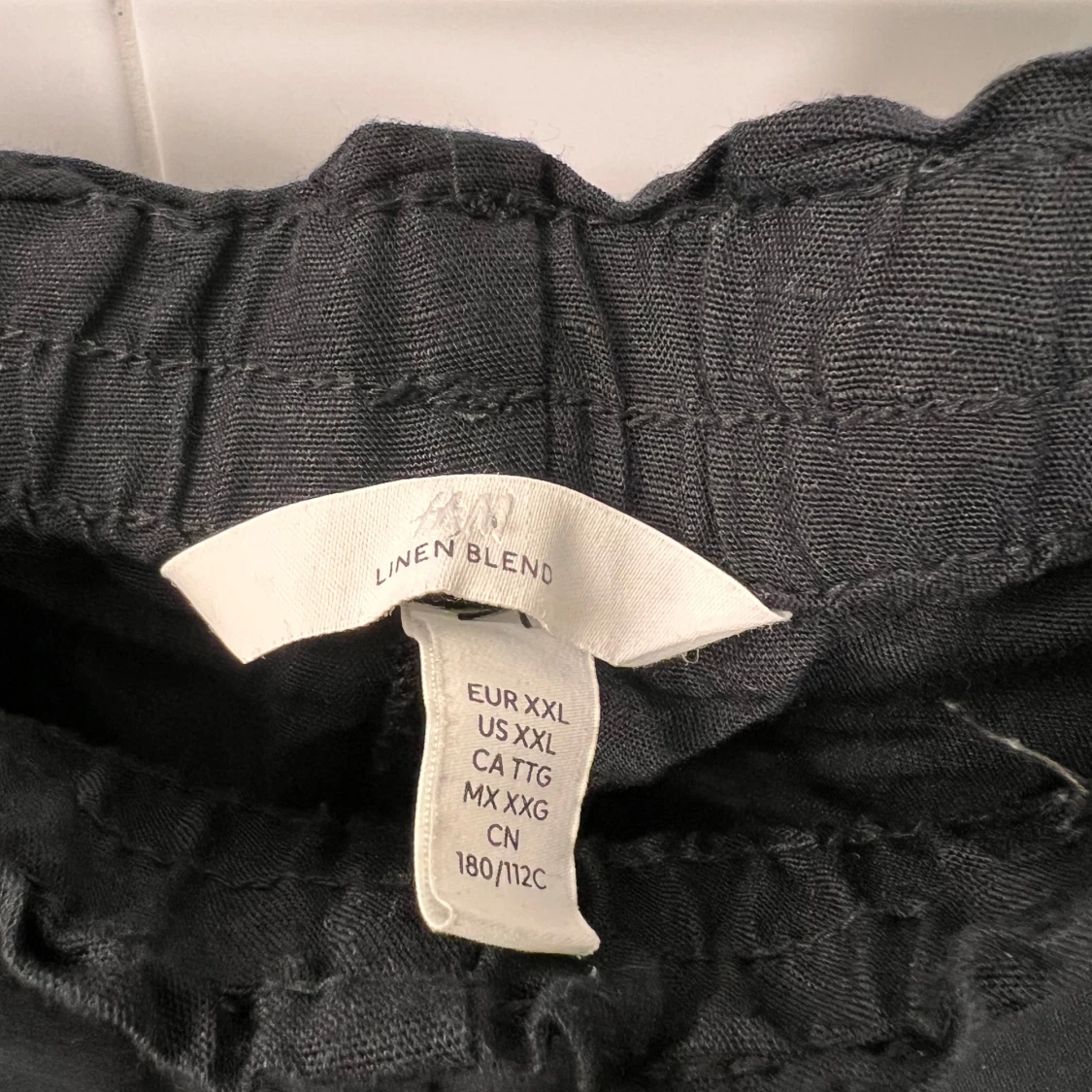 Svarta linnebyxor - 90