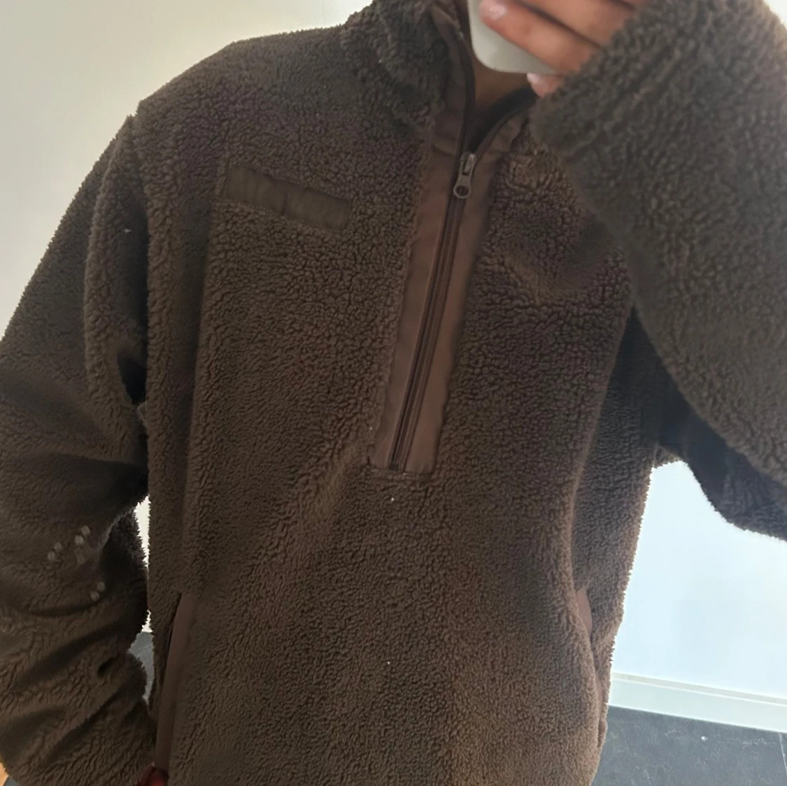 Brun teddyjacka  - 92