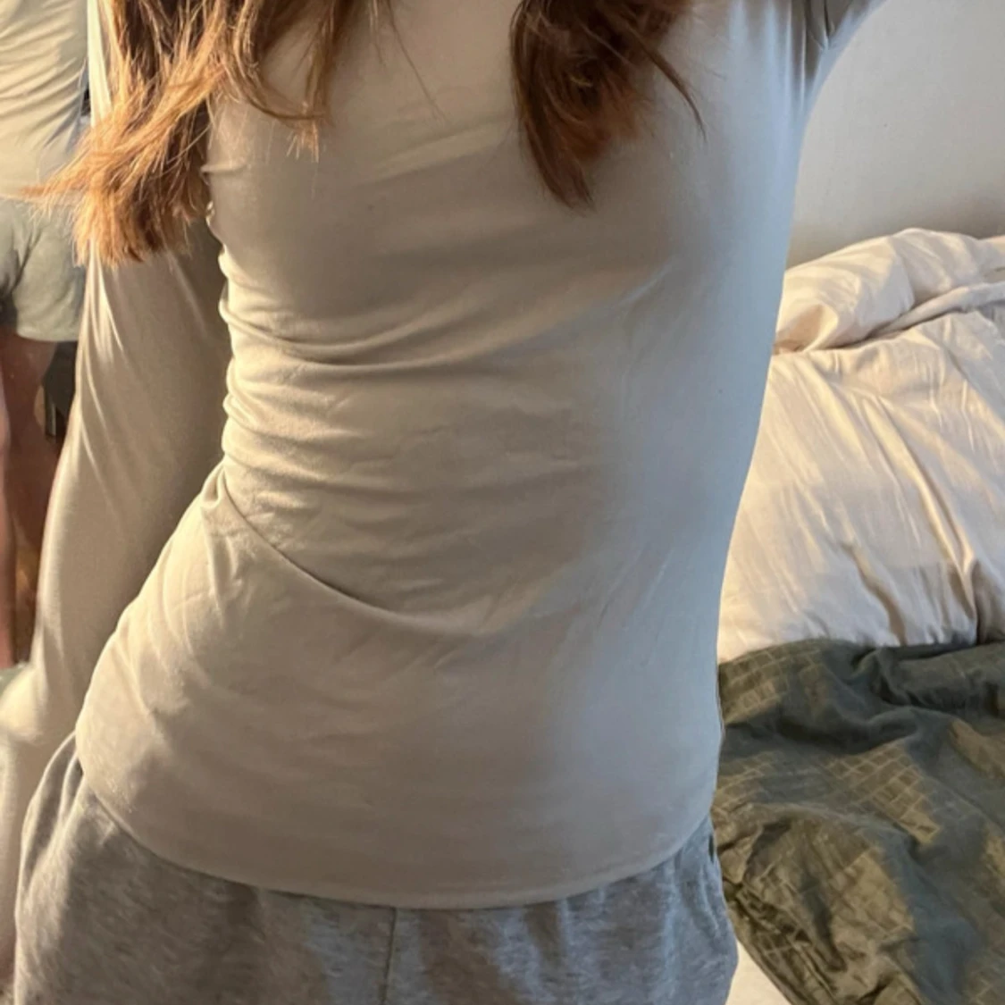 Beige långärmad topp - 90