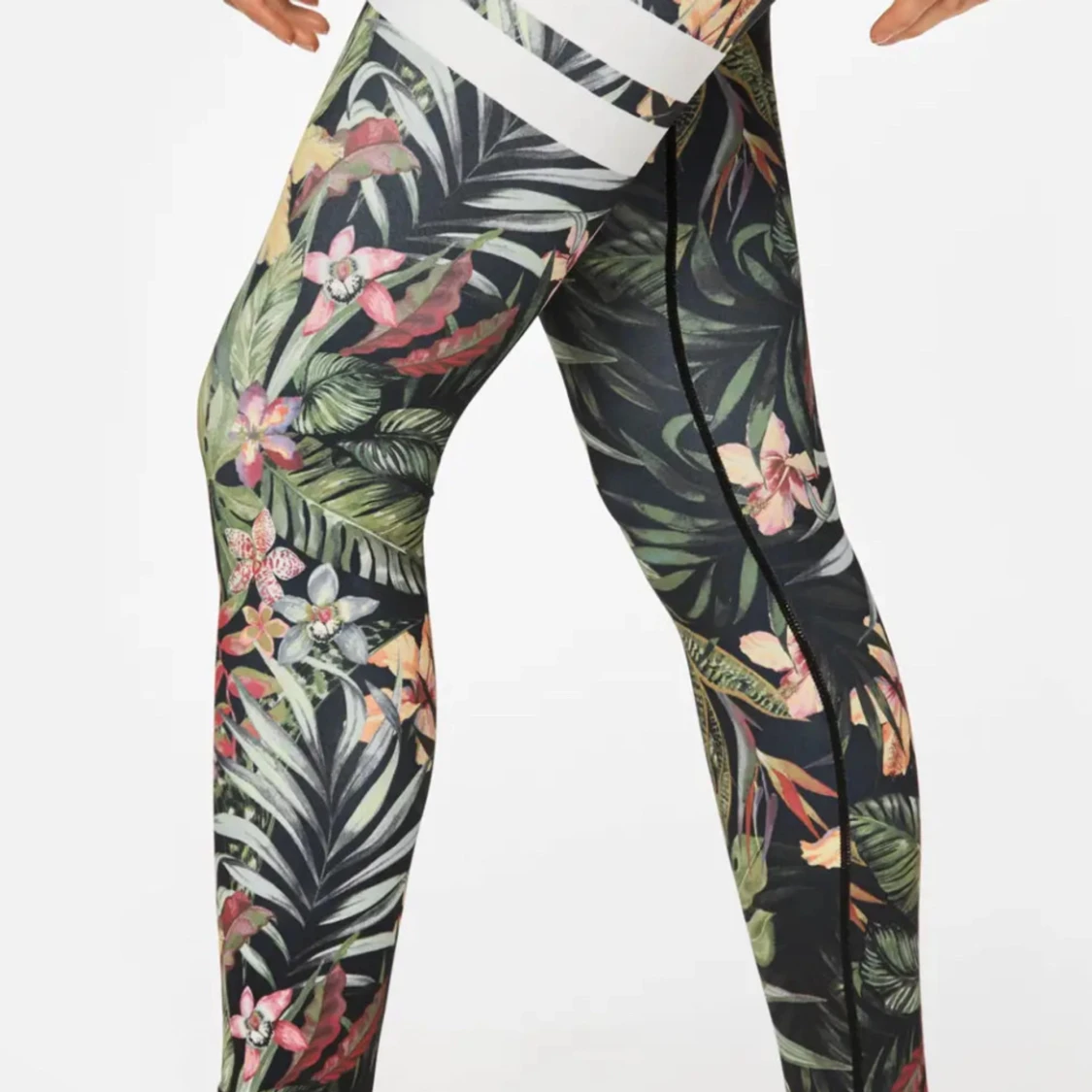 Blommiga leggings med tropiskt mönster - 91