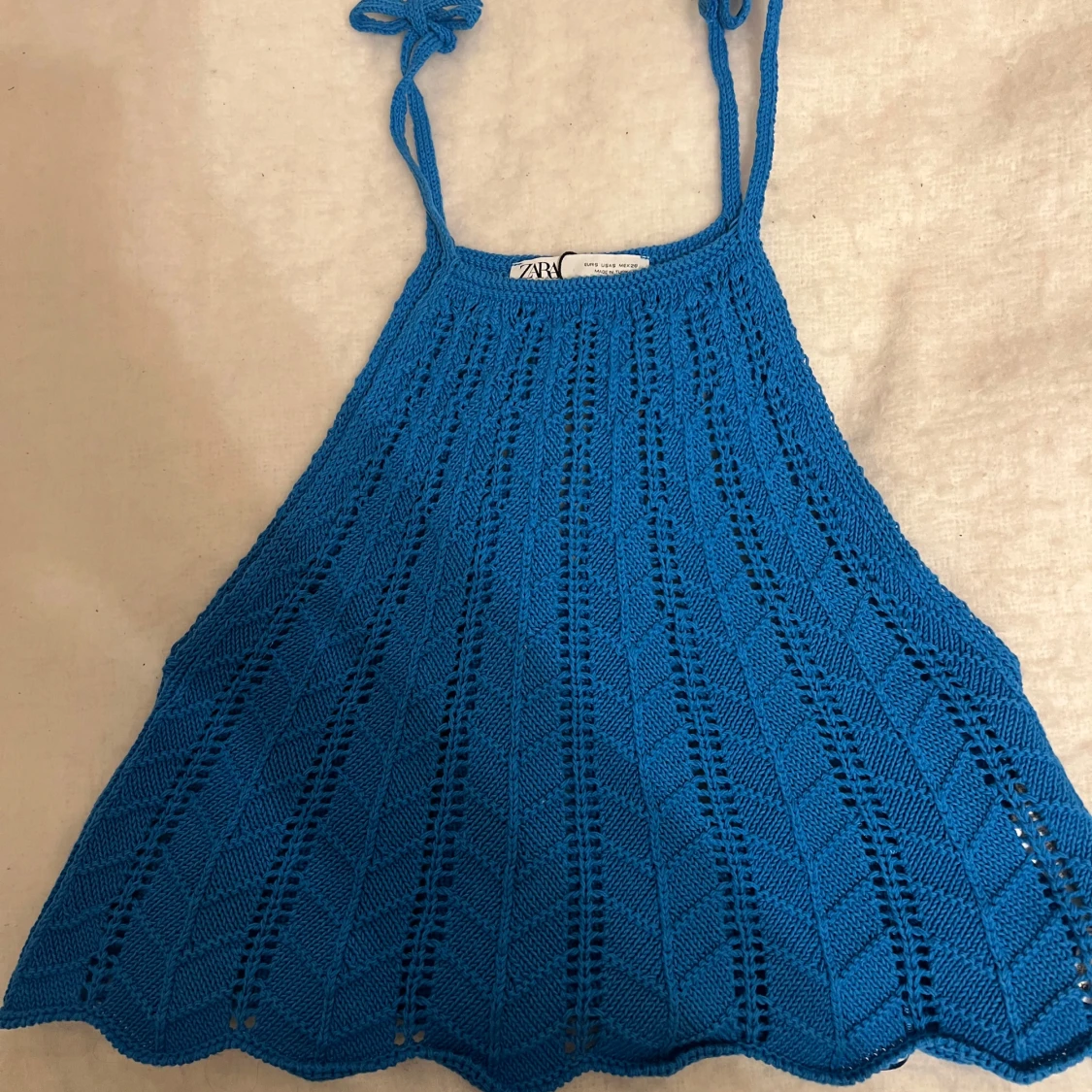 Blå stickad topp från Zara