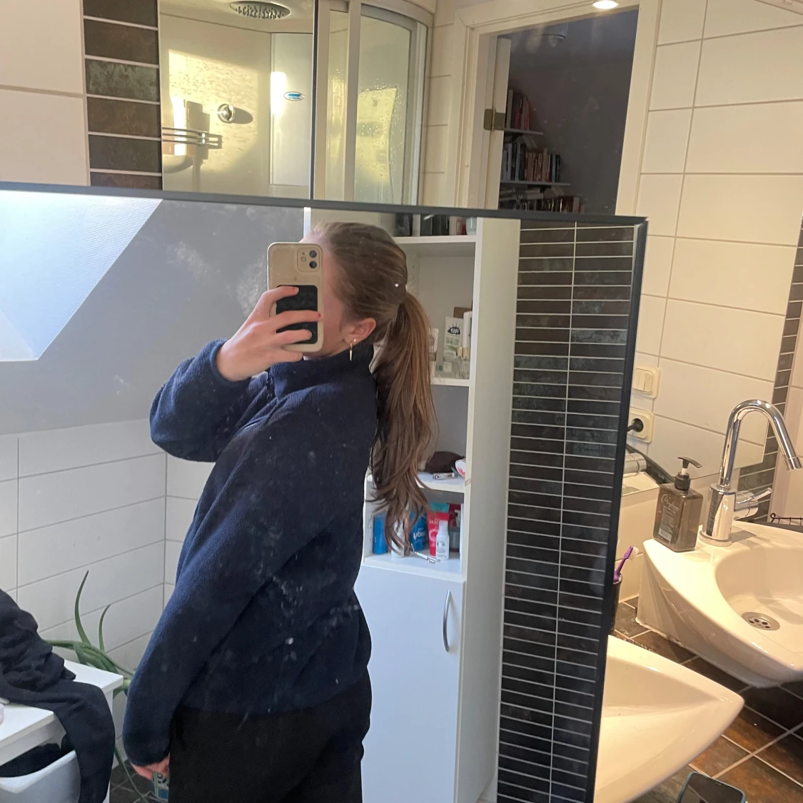 Mörkblå Teddy jacka💙 - 91