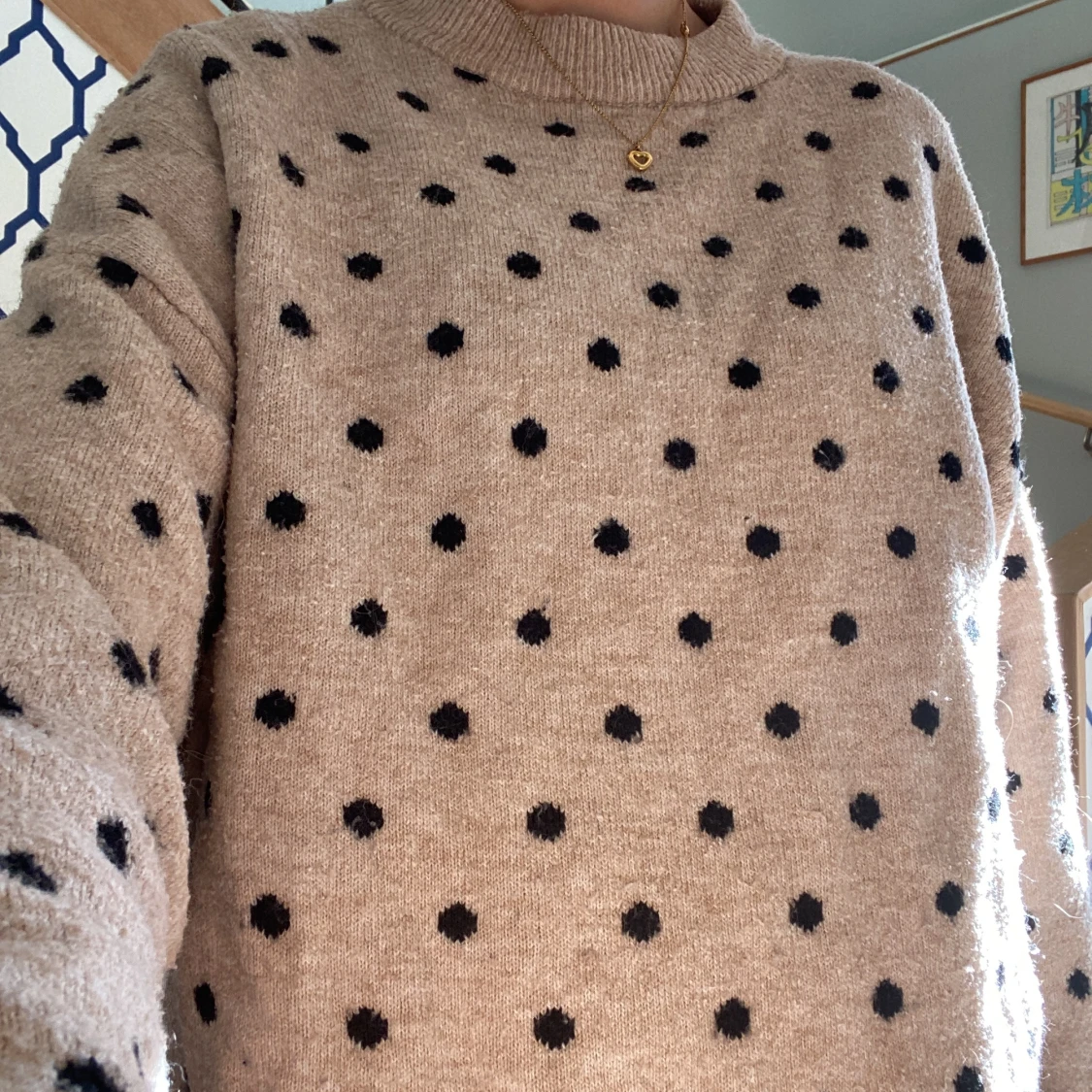 Prickig stickad tröja - 90