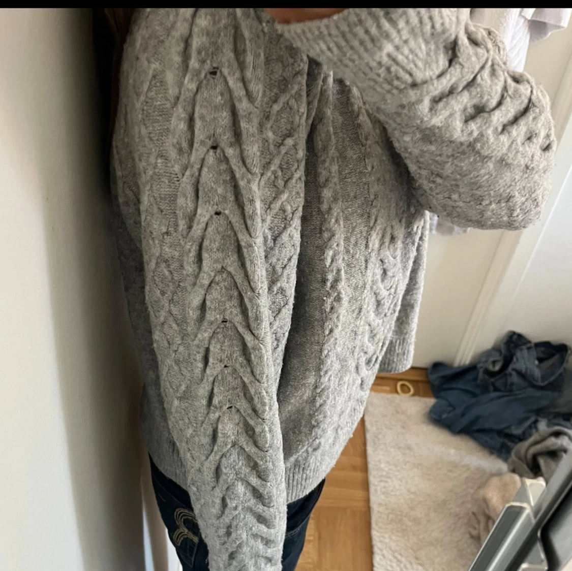 Kabelstickad tröja - 90