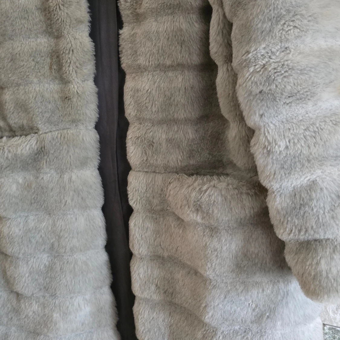 Fluffig fakepälsjacka jacka  - 92