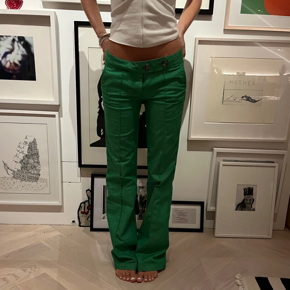 Gröna snygga byxor - 91