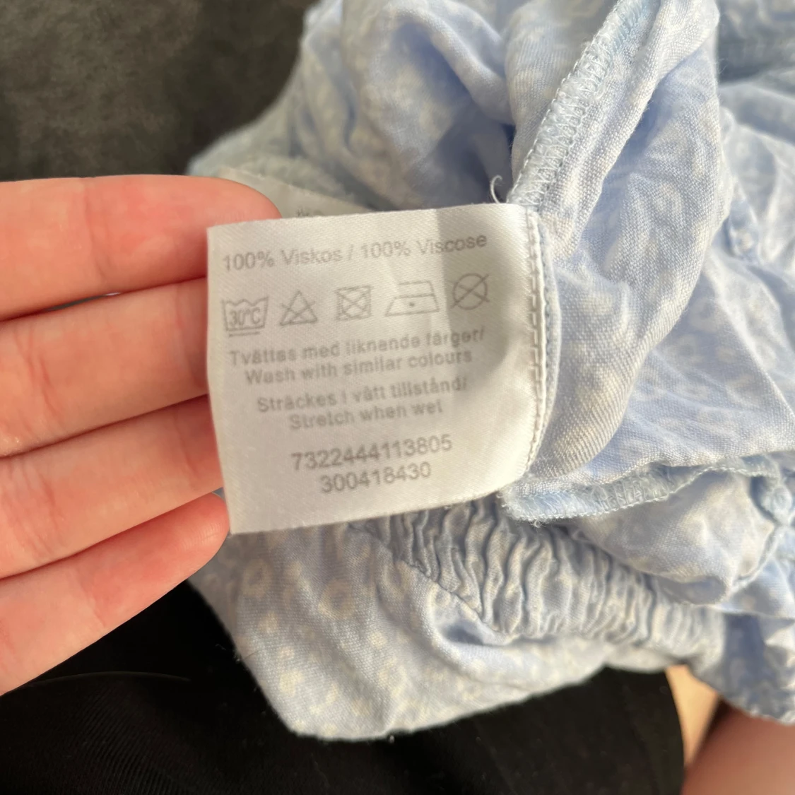 Blå kjol med leopardmönster - 92