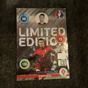 2016 Panini Adrenalyn XL Euro - Cristiano Ronaldo - Limited Edition - Its in okay condition and comes with plastic protection. Its a limited edition Ronaldo card from euros 2016. Price can be discussed.