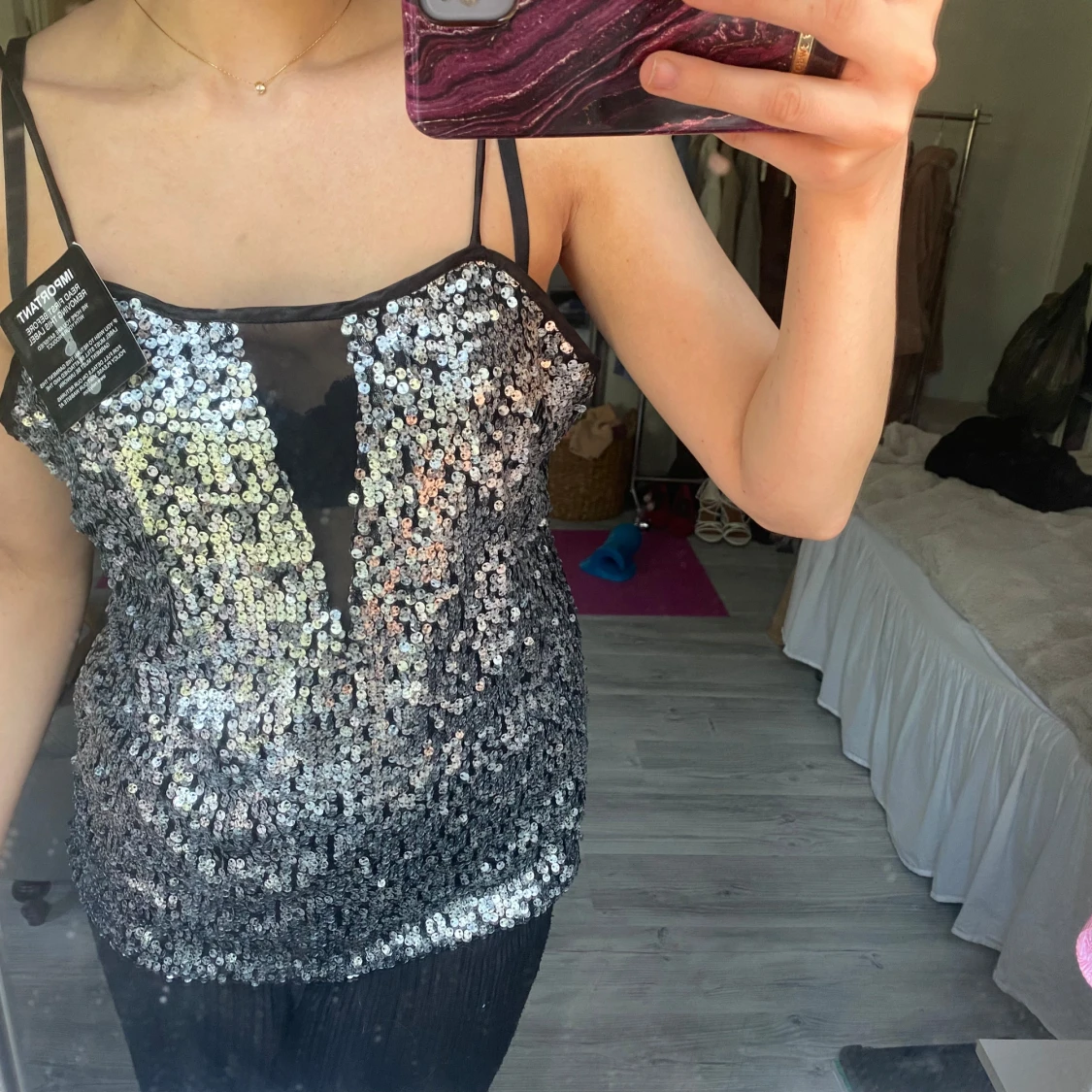 Glittrig fest linne  - 91