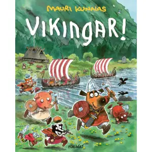 Här kommer vikingarna! Gunnar från Baggafjord skryter om sina stordåd, Erik Bärsärk blir rasande om han kallas mammas pojke och Kloka Åsa löser ett svårt juridiskt problem. Men hur bodde vikingarna och hur gick ett riktigt vikingarov till? Möt de orädda nordiska sjöfararna och rövarna som spred skräck i många länder för tusen år sedan. Mauri Kunnas låter oss lära känna vikingarna i åtta mer eller mindre galna berättelser i den fornnordiska sagans stil, och väver smidigt in all fakta du kan tänkas behöva om vikingarnas seder och bruk.    Format Kartonnage   Omfång 51 sidor   Språk Svenska   Förlag Förlaget M   Utgivningsdatum 2022-10-03   Medverkande Lars Huldén   ISBN 9789523335004  