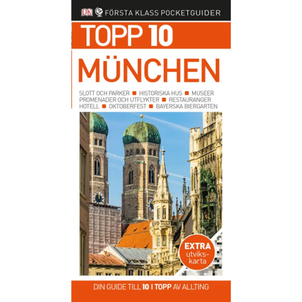 Guiden tar dig direkt till det bästa München har att erbjuda. Promenera i den gamla staden, vila benen på någon av stadens alla gemytliga ölträdgårdar eller gör en dagsutflykt till ett riktigt sagoslott. Låt dig förföras av charmen och atmosfären i Bayerns vackra huvudstad, och upptäck de många kyrkorna, museerna, ölkrogarna och parkerna. Dussintals topplistor med allt från kyrkor, slott och museer till festivaler, hotell och affärer, eller barnens favoriter, ger all den expertkunskap som du som besökare kan behöva. Hitta rätt utan problem med hjälp av noggranna perspektivteckningar, detaljerade utvikskartor och många mindre kartor inne i boken. Vad du än söker – här är din guide till 10 i topp av allting. Extra utvikskarta ingår!    Format Häftad   Omfång 160 sidor   Språk Svenska   Förlag Reseförlaget   Utgivningsdatum 2018-09-04   ISBN 9789174255164  . Böcker.