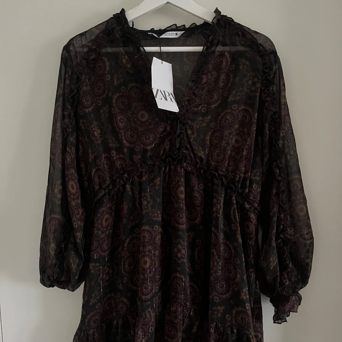 Zara klänning mönstrad - 90