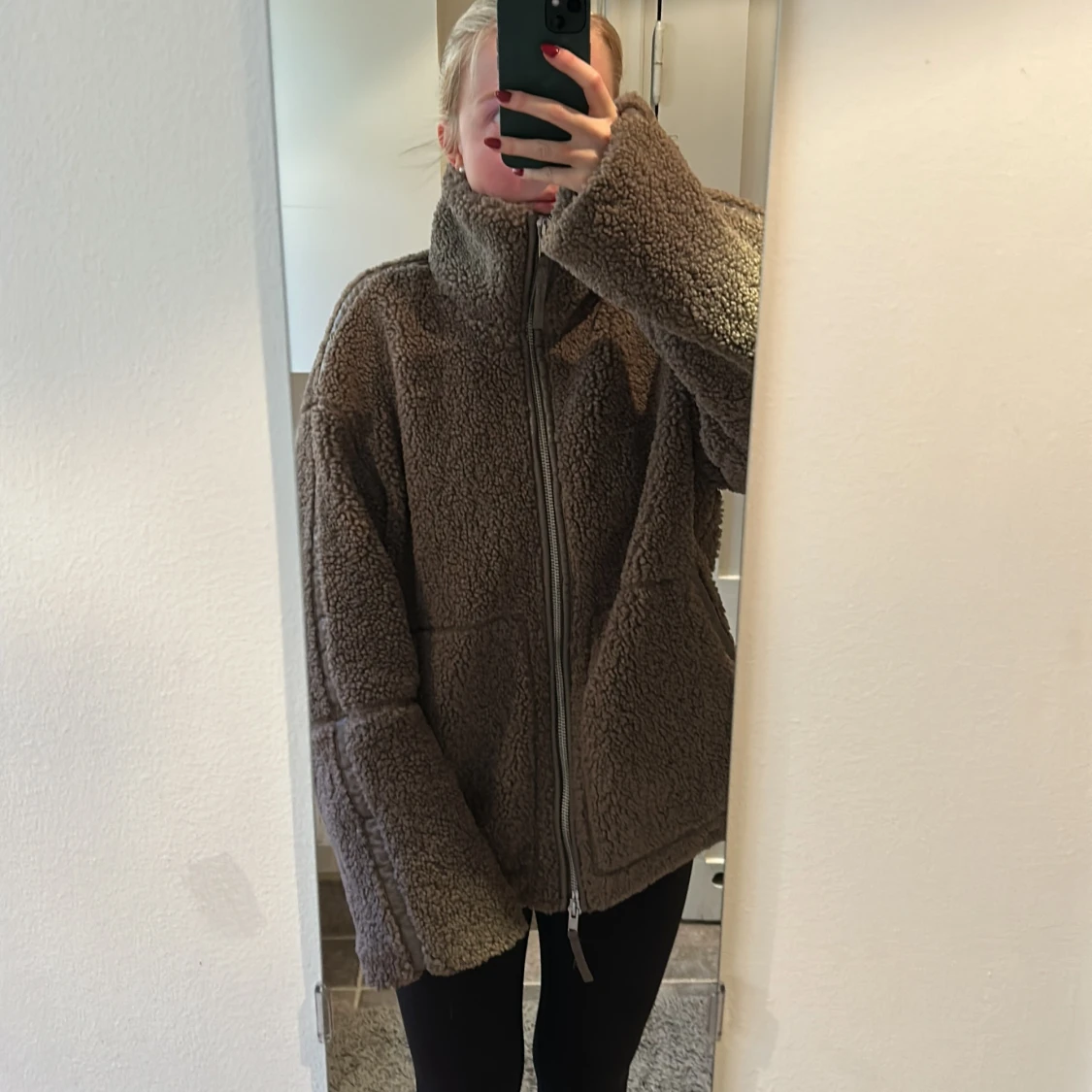 Brun teddyjacka HM - 90