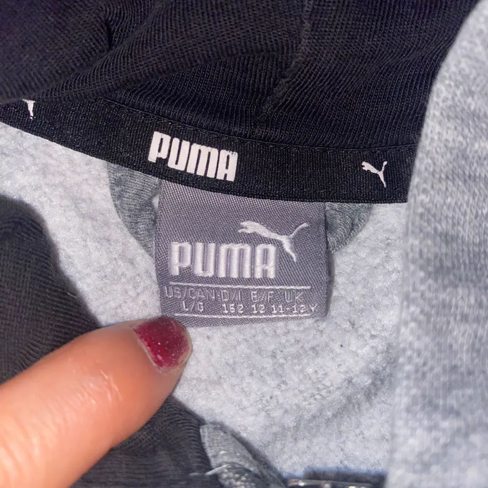 Från Puma. Har tappat färg på några ställen vid dragkedja. Passar mig me xs. Tröjor & Koftor.