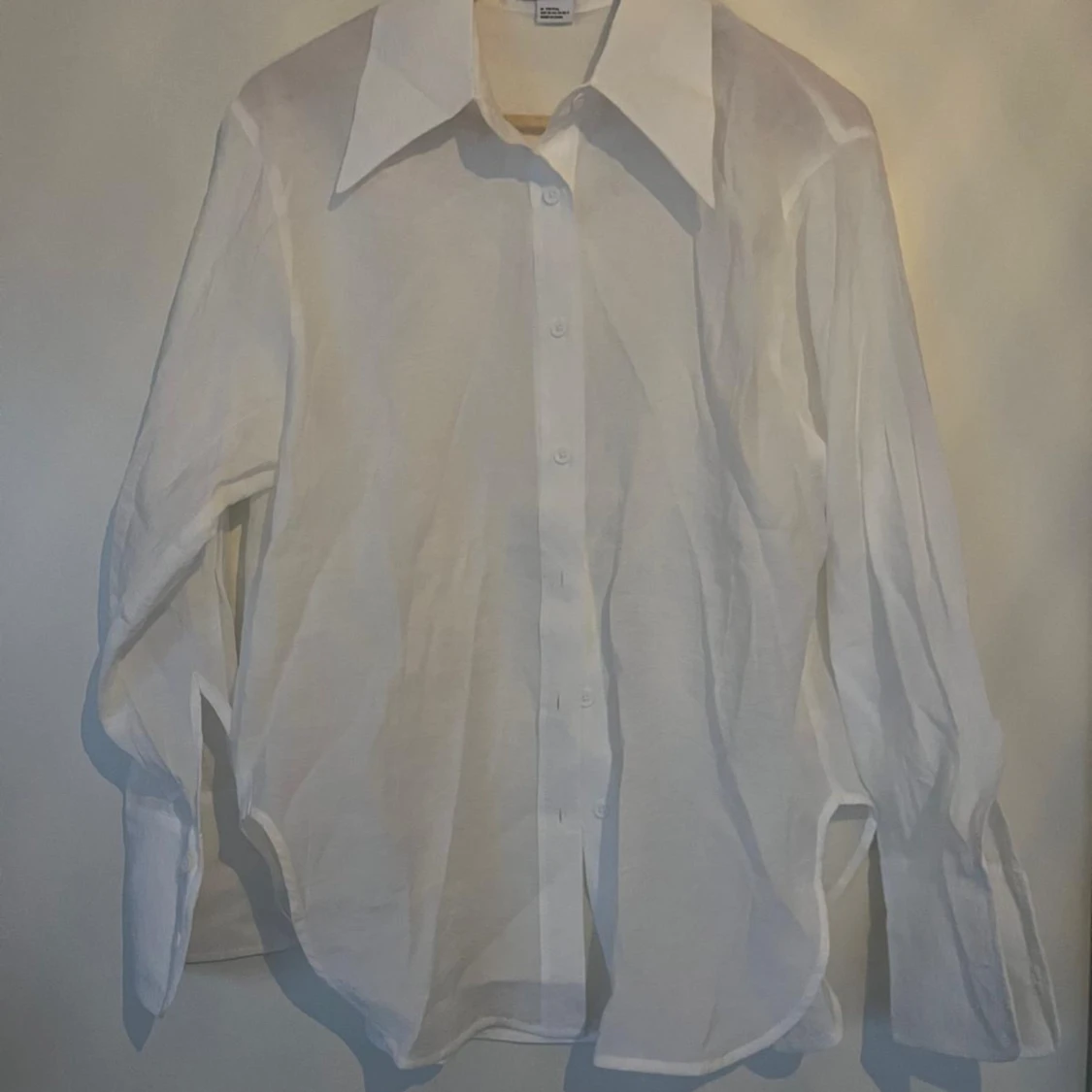 Vit genomskinlig skjorta, strl 38 - 93