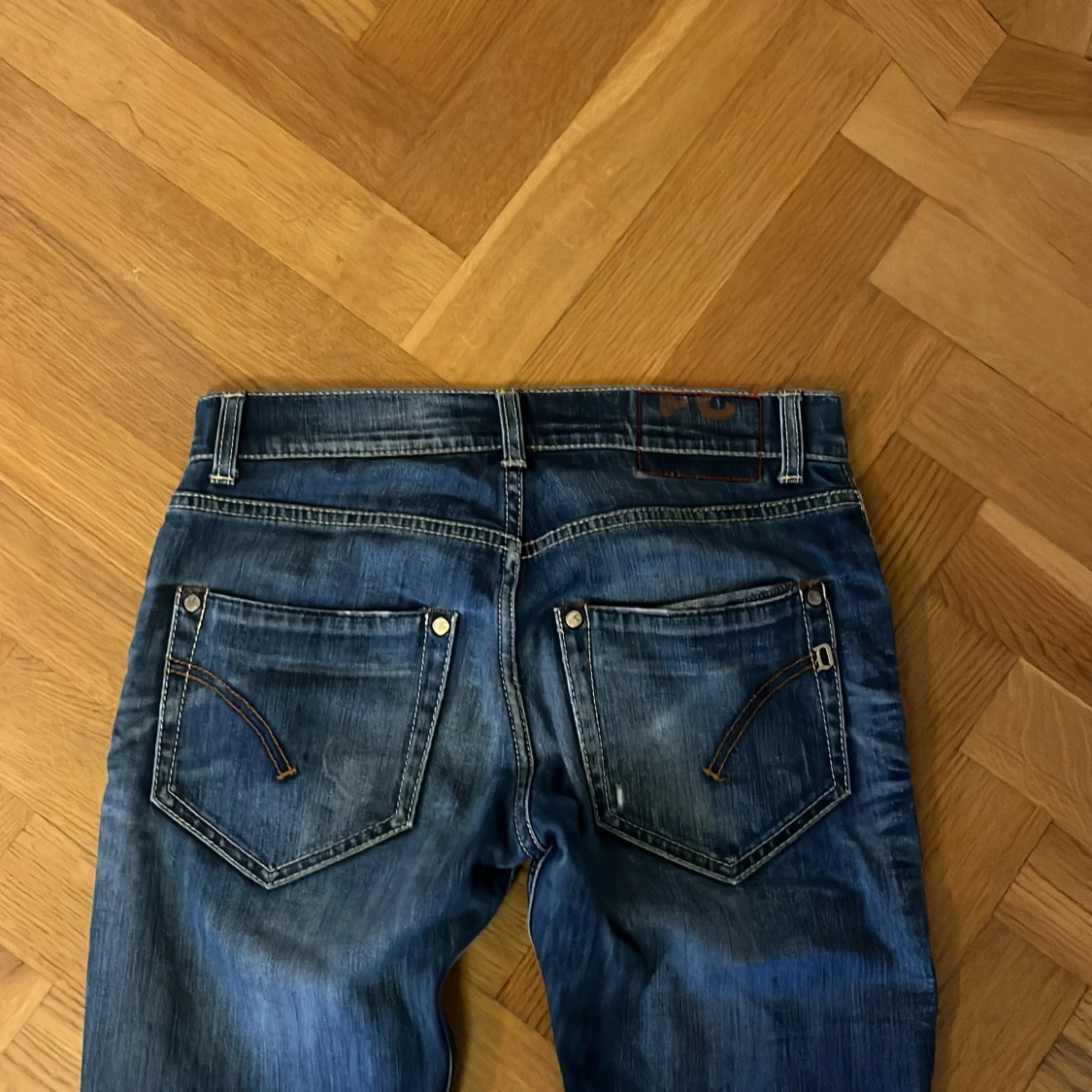 Blå jeansbyxor - 92