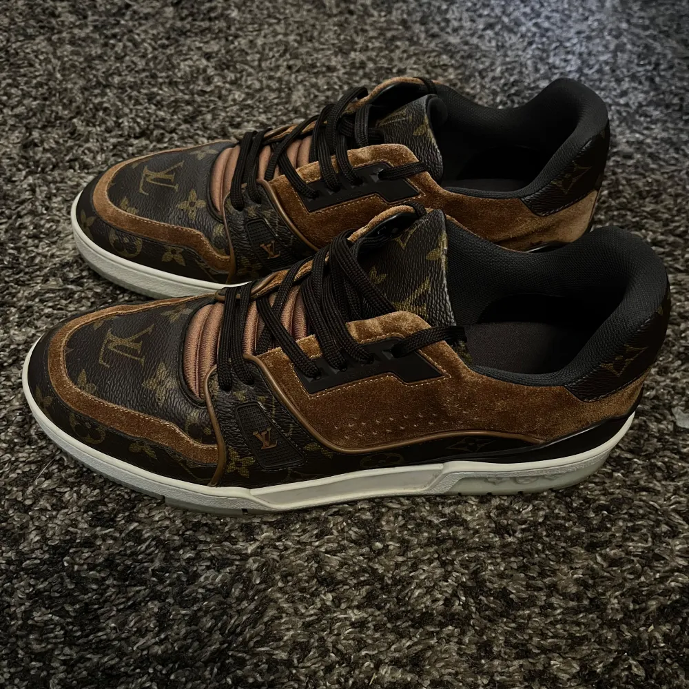 Louis Vuitton Trainer i storlek 8 passar ca 43. Väldigt fint skick.. Skor.