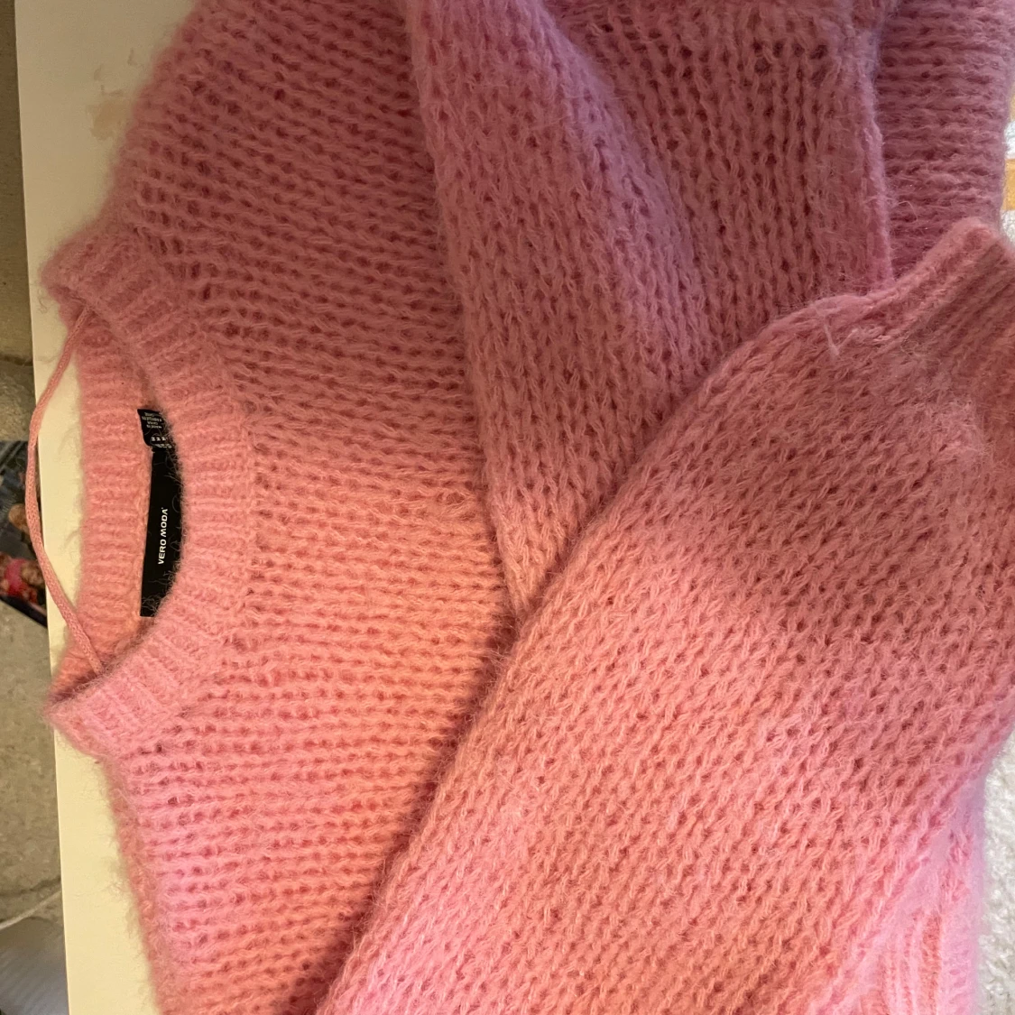 Rosa stickad tröja från vero Moda - 91