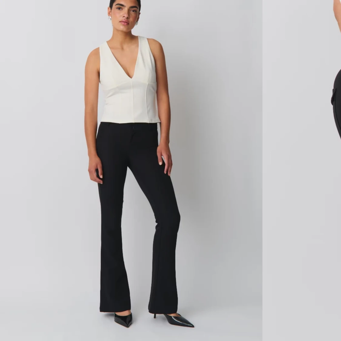 Svarta Y2K bootcut byxor - 92