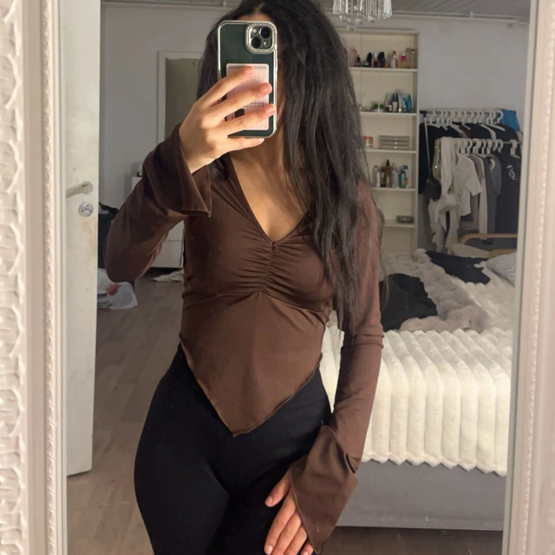 Brun långärmad topp från Hey Gorgeous