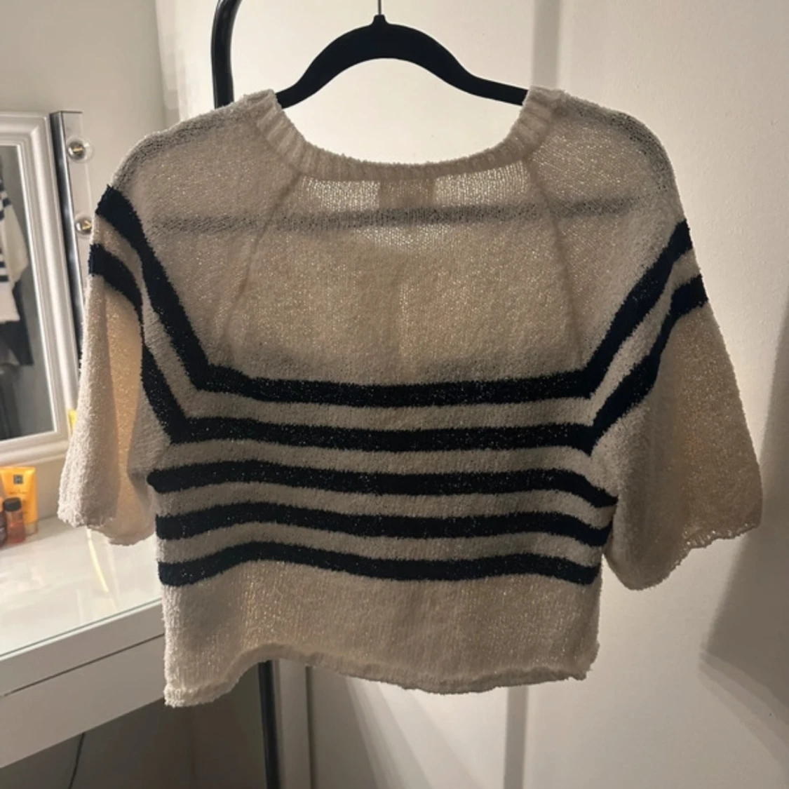 Randig kofta vit o blå - 90