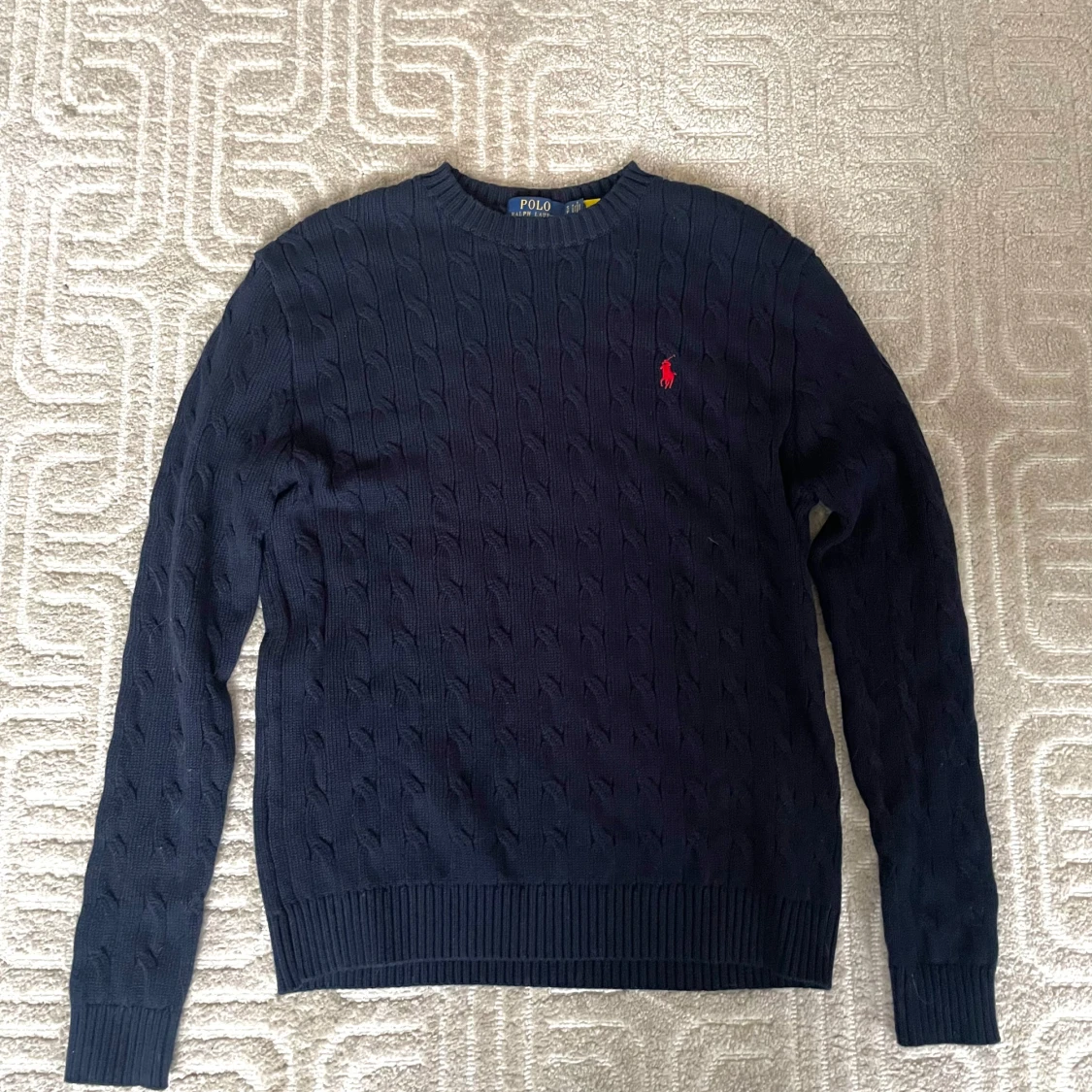 Mörkblå stickad tröja från Polo Ralph Lauren