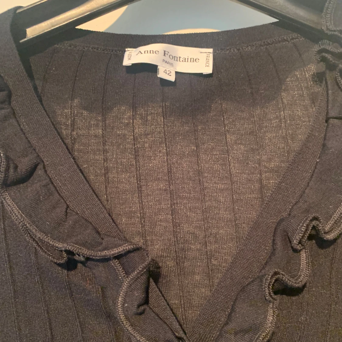 Svart ribbad kofta från Anne Fontaine - 1