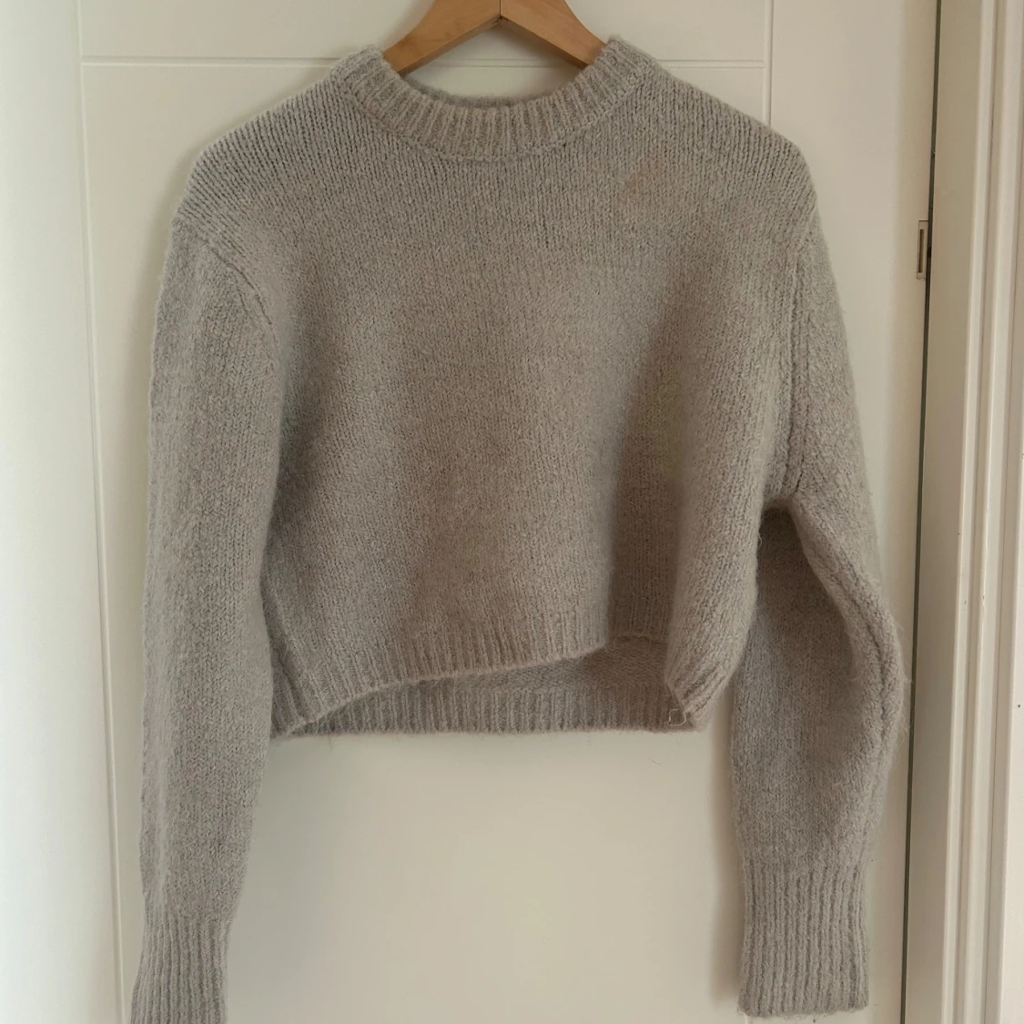 Grå stickad tröja 💕💕 - 90