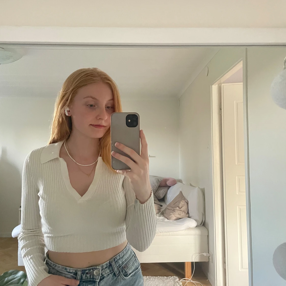 Ribbad v-ringad topp