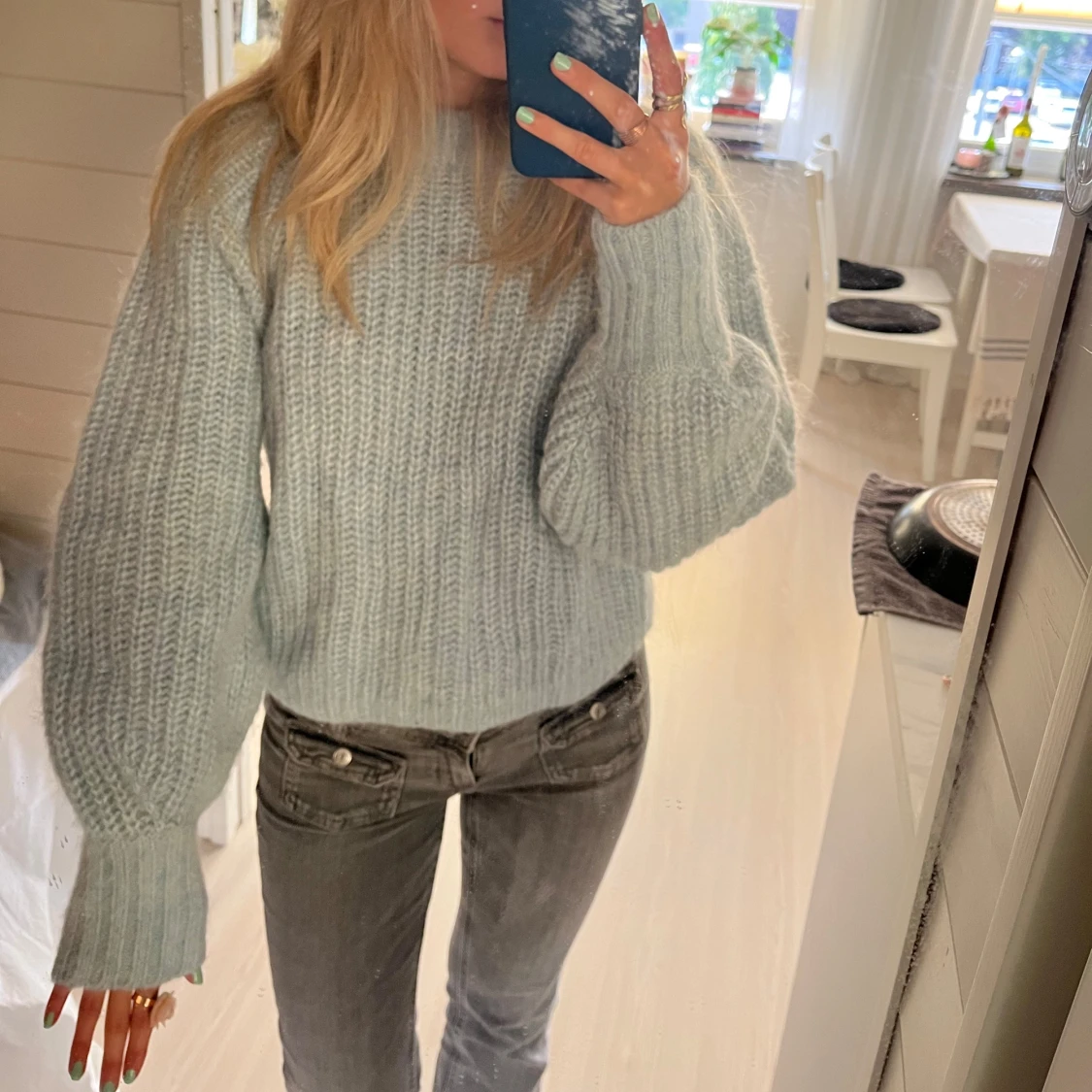 Alpacka-blend tröja 💙 - 90