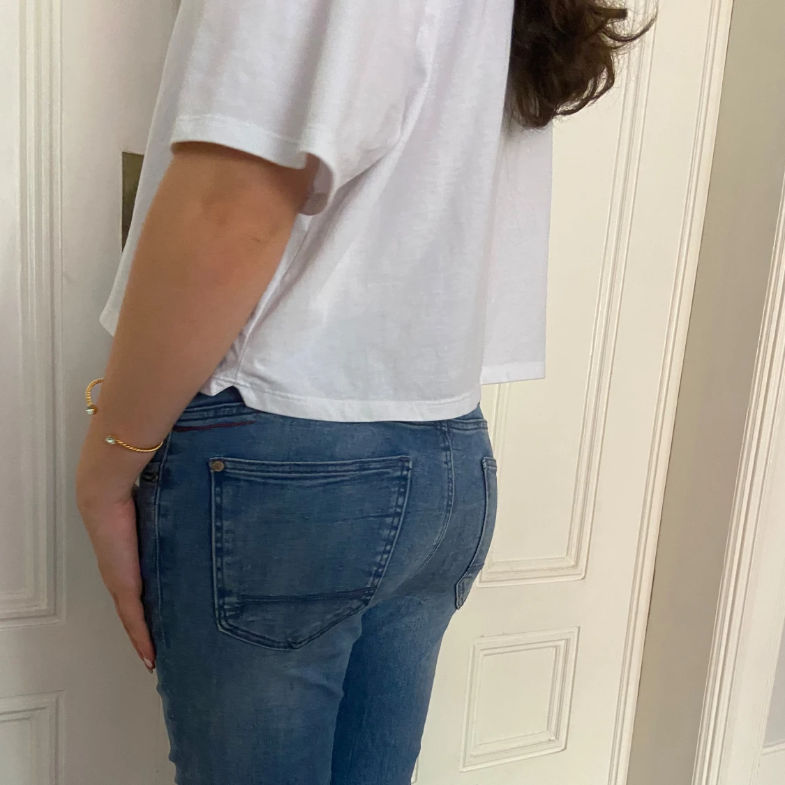 Blå flare jeans - 91