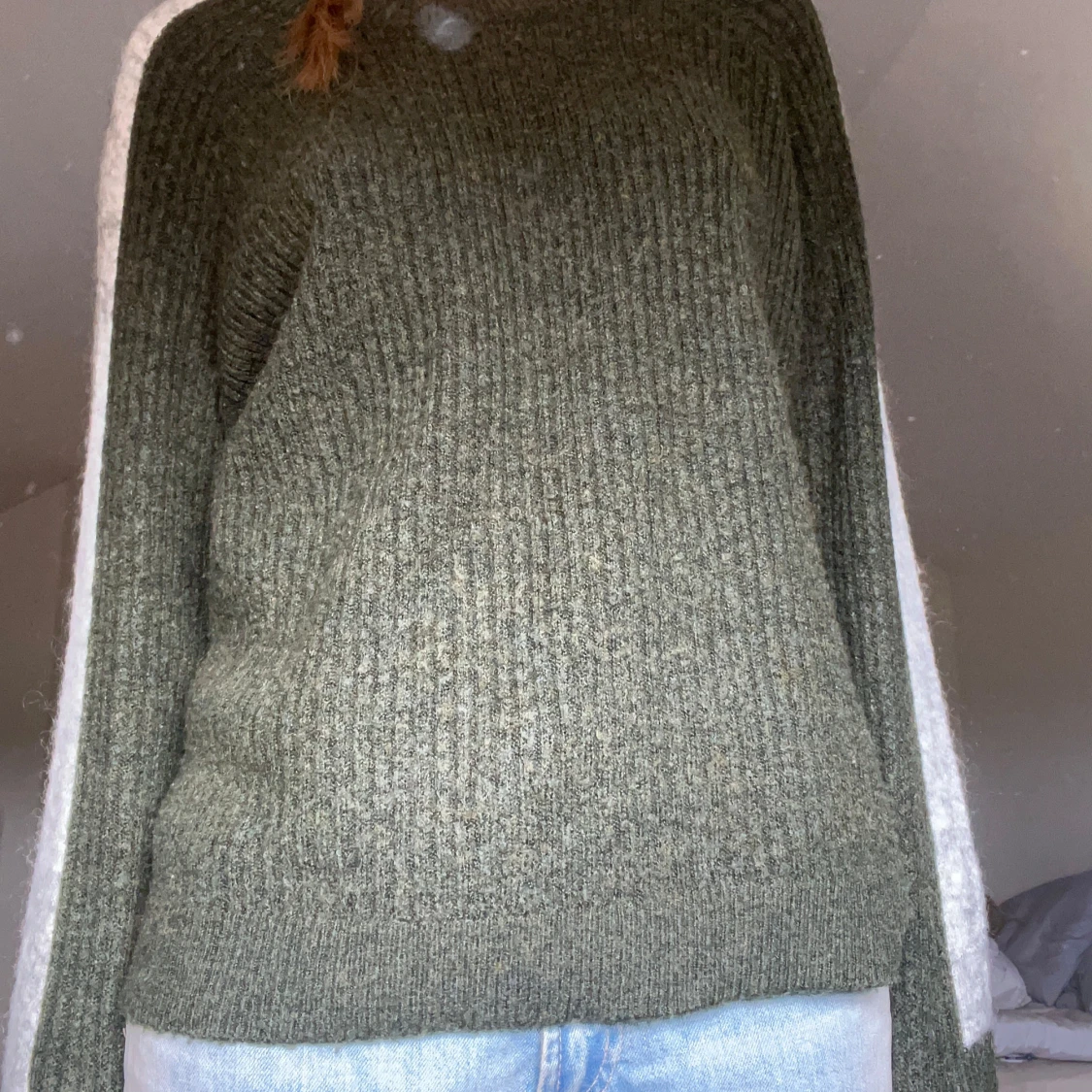 Grön stickad tröja❣️