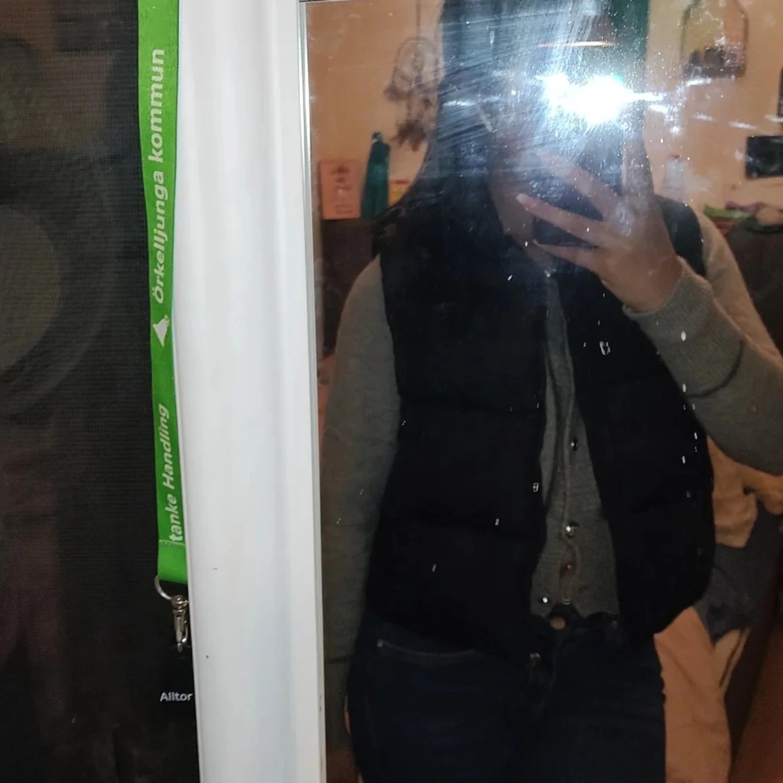 Svart tjock väsk  - 90