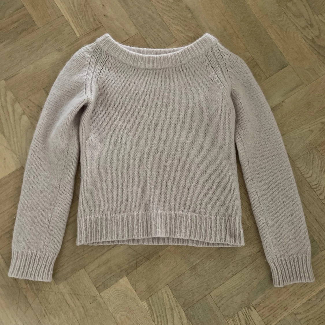 Ljusrosa stickad tröja  - 90