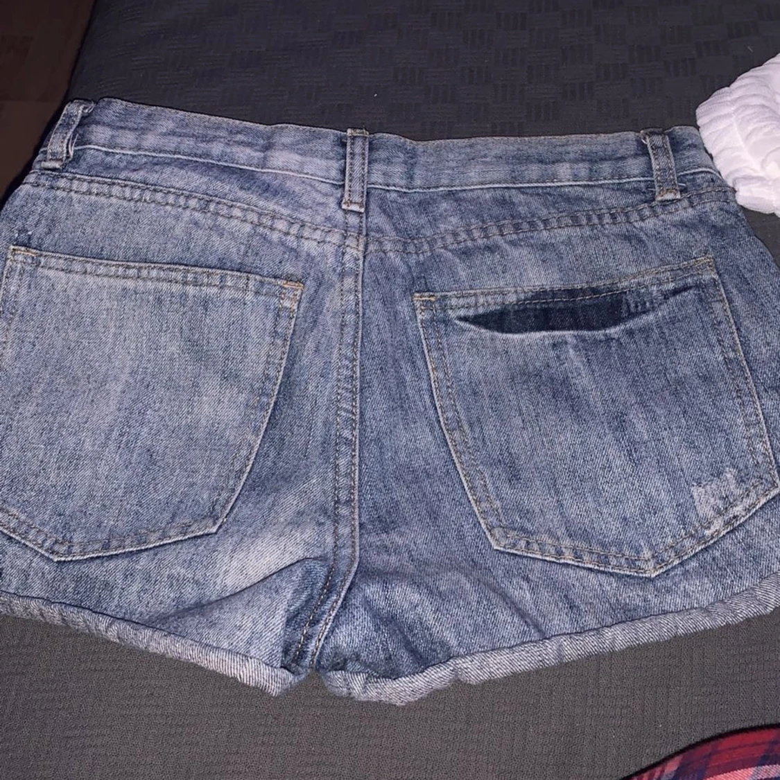 Lågmidjade jeans shorts - 90