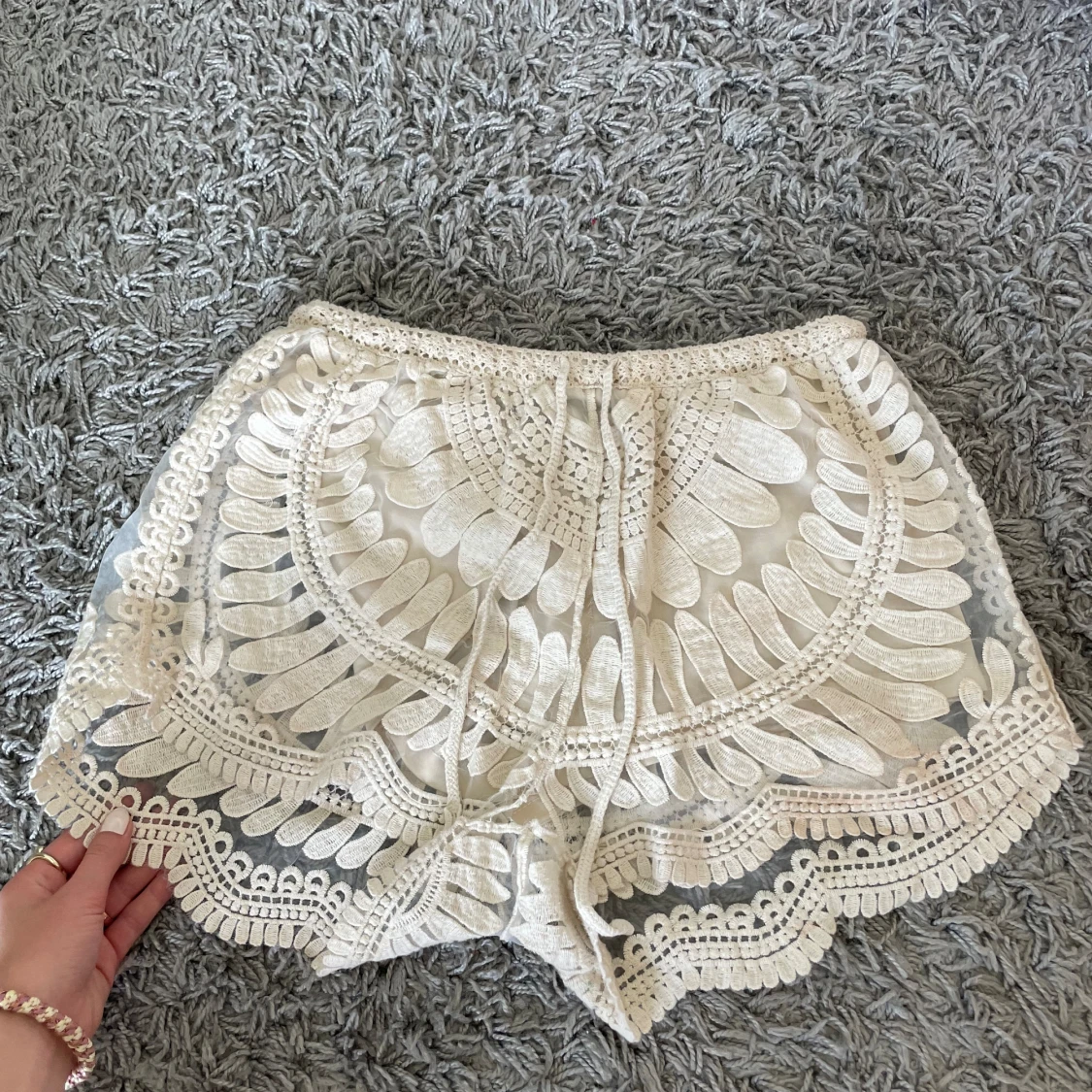 Vita spetsshorts  - 91